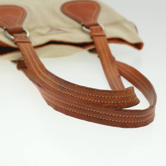 PRADA Tote Bag Canvas Orange Auth ti937 - Picture 8 of 16